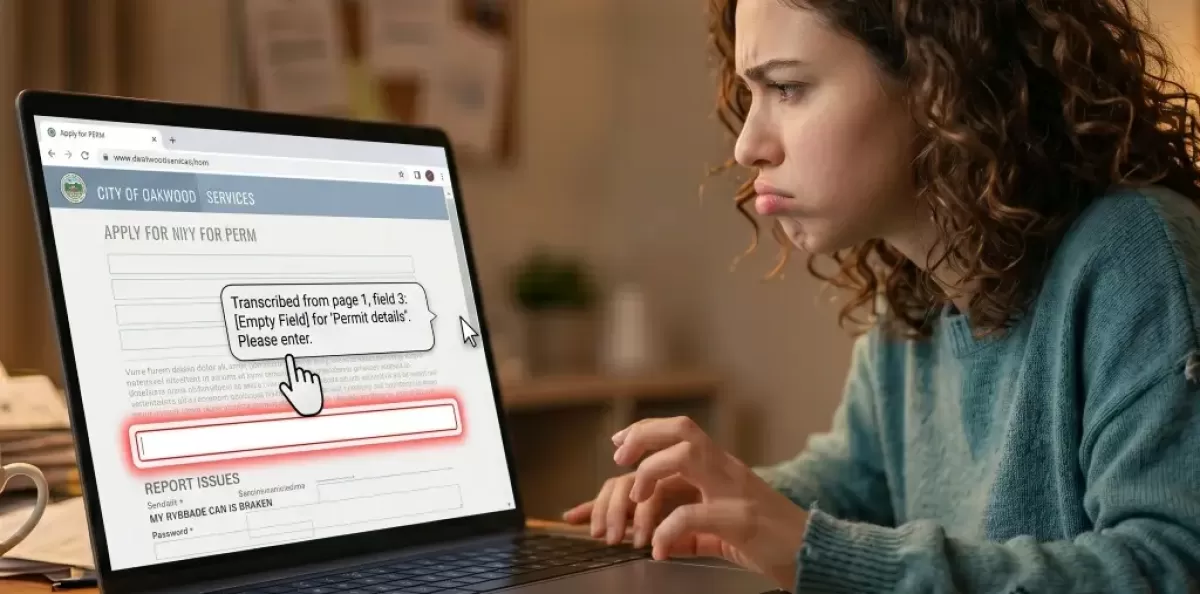 website has ADA issues, frustrating the end user